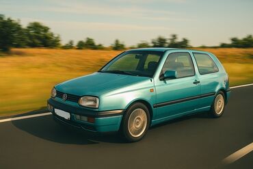 сиденья голф: Volkswagen Golf MK3 бирюзового цвета, выполненный в кузове хэтчбек