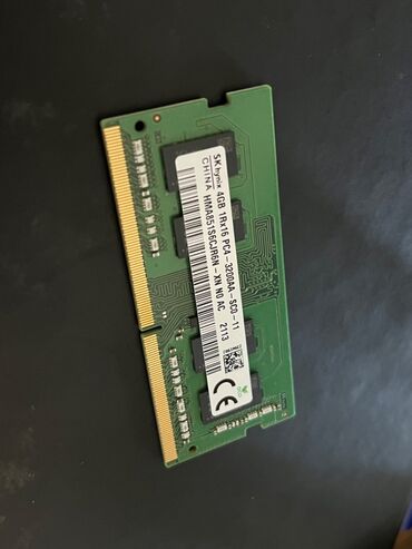 notebook 4 ram: Operativ yaddaş (RAM) Hynix, 4 GB, 3200 Mhz, DDR4, Noutbuk üçün, İşlənmiş