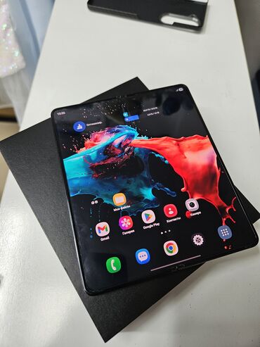 телефон самсунг ош: Samsung Galaxy Fold 5G, Колдонулган, 512 ГБ, түсү - Кара, 2 SIM