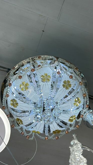 led isiqlar tavan üçün: Люстра, 10 и более ламп, Хрусталь