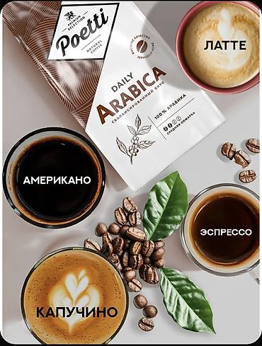 nwork кофе для чего: Кофе в зернах Poetti Daily Arabica, 1 кг - 100% арабика, свежая — 2