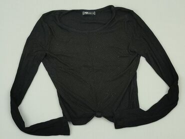 czarne bluzki z tiulowymi rękawami: Блуза жіноча, FBsister, S, стан - Хороший