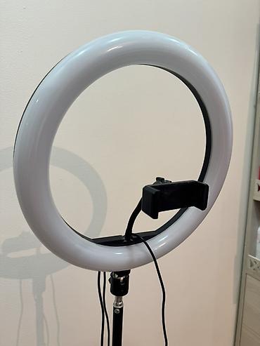 селфи кольцо: Кольцевая LED‑лампа на штативе с держателем для смартфона - Диаметр — 4