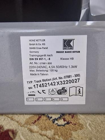 İdman və istirahət: Kettler qaçış trenajoru - Brend/model: KETTLER (konsolda marka qeyd — 10