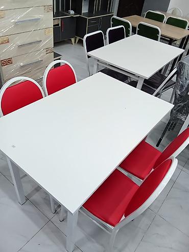ofis stul: Mətbəx üçün, Yeni, Açılmayan, Dördbucaq masa, 4 stul — 2