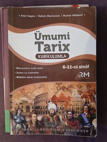 mst tarix testleri: Ümumi tarix Anar İsayev. Heç istifadə olunmayıb. İçi təmizdir
