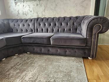 barski sto: Na prodaju luksuzna ugaona garnitura Chesterfield dizajna, rađena po — 4