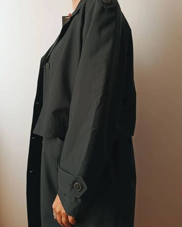 Mantili: S (EU 36), Polovno, Sa postavom, Jednobojni, bоја - Crna — 4