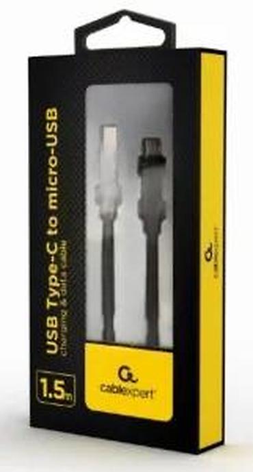 Kablovi za telefone: Cablexpert USB Type‑C na Micro‑USB kabl, 1.5 m - Namena: punjenje i — 6