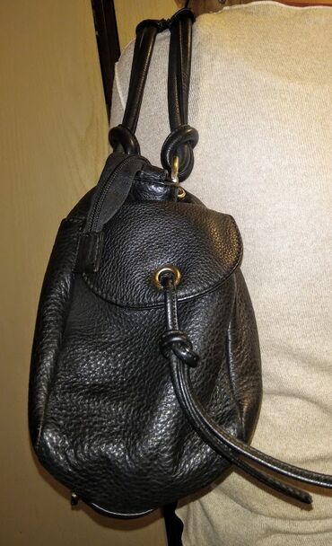 Torbe: Vera Pelle - crna torba od boks kože Italijanska crna torba, izrađena — 7