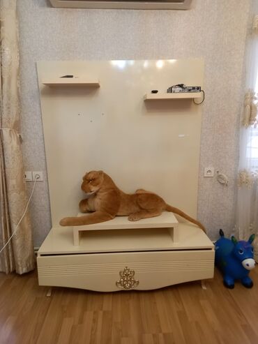 продаю телевизор: Прямой ТВ стенд, С полками, Ламинат