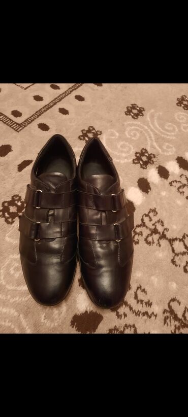 мужская обувь италия: Туфли спорт/шик на липучке р 44/45 в идеальном состоянии натуральная