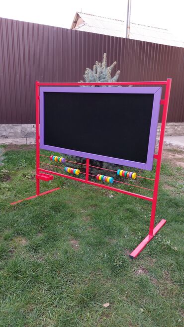 Игрушки: Доска меловая + Счёты! Доска двусторонняя!!! Для Детского садика! — 11