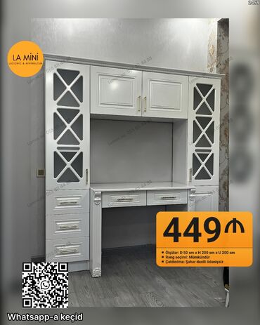 generator mini: Ağ rəngli funksional işləmə-masa və şkaf sistemi. Xüsusiyyətlər: -