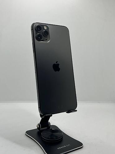 IPhone 11 Pro Max, Б/у, 256 ГБ, Черный, Защитное стекло, Чехол, 72 %