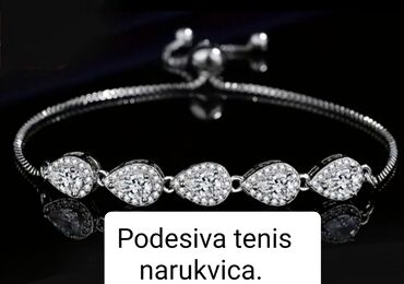 minđuše na klipsu: Podesiva narukvica, Materijal: Cirkon
