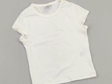 białe t shirty w serek: T-shirt, H&M, 2XS, stan - Bardzo dobry