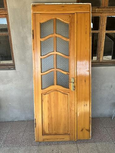 Ремонт и строительство: Taxta otaq qapısı – şüşəli model - Material: təbii ağac (şpon deyil) — 1