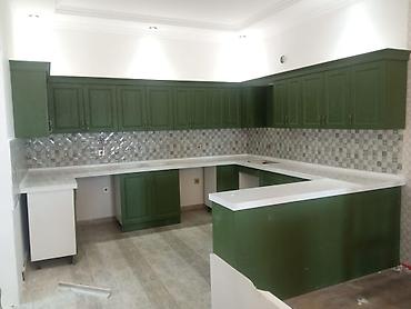 Sifarişlə mətbəx mebeli: Sifarişlə mətbəx dəsti, Özü çəkən petlələr, MDF, Kredit yoxdur, Pulsuz çatdırılma, Rayonlara çatdırılma — 16