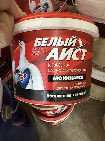 Водоэмульсионная краска, БЕЛЫЙ АИСТ, Для стены, цвет - Белый, 3 кг, Матовая, Моющаяся