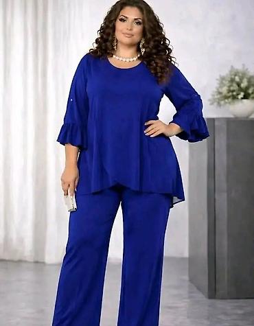 Kompleti: Dvodijelni ženski komplet – plus size - Gornji dio: bluzica sa — 10