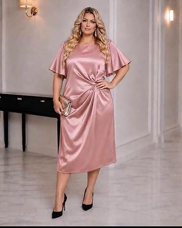Elegantna satenska midi haljina za svečane prilike. ✨️BIG SIZE MODEL