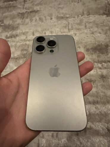 тилифоны: IPhone 15 Pro, Колдонулган, 128 ГБ, Күмүш, 79 %