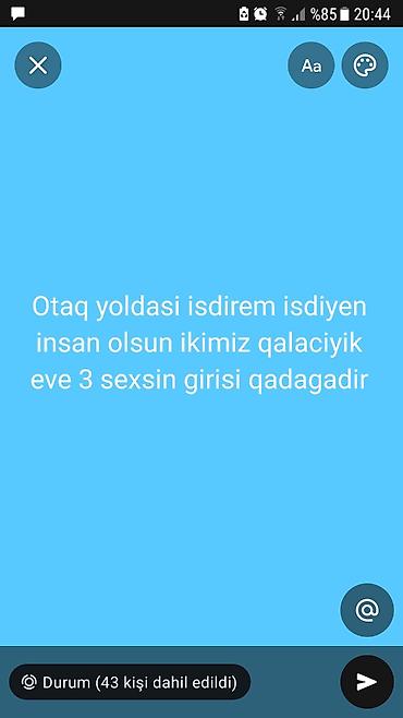 kirayə bos ev: Otaq yoldaşı axtarılır. Sakit, məsuliyyətli və işləyən insan olması — 1