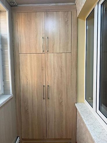 balkonlar: Balkon üçün kompakt dolab - Material: ağac teksturalı laminat/MDF - — 1