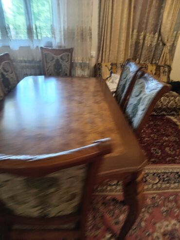 embawood stol stul desti qiymeti: Qonaq otağı üçün, İşlənmiş, Açılmayan, Kvadrat masa, 6 stul, Malayziya