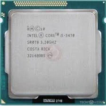 Monitorlar: Prosessor Intel Core i5 İ5 3470, 3-4 GHz, 4 nüvə, İşlənmiş