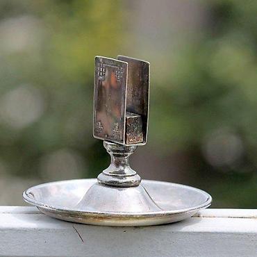 Ostali kućni dekor: Extra rare Vintage POSREBRENA pepeljara držač kutije šibica. Vrlo — 7