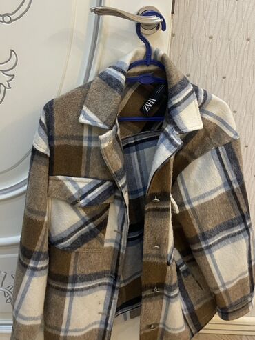 yun jaket modelleri: ZARA qadın overshirt/şəkket - Model: qalın flanel/parça, oversize
