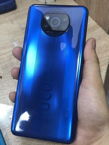 insta360 x3 qiymeti: Poco X3 NFC, 64 GB, rəng - Göy, Sensor, Barmaq izi, Face ID