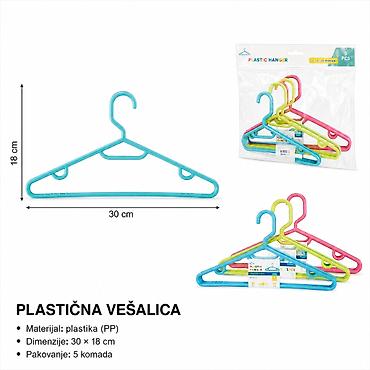 KMT plastične vešalice 2406902 Praktičan set plastičnih vešalica za