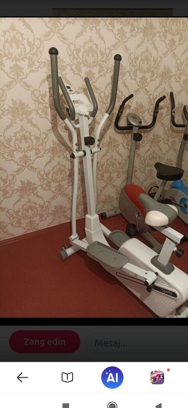 Digər idman və istirahət malları: Elliptik trenajor – “Sports” model - Rəng: ağ-gri - Kardio və ümumi