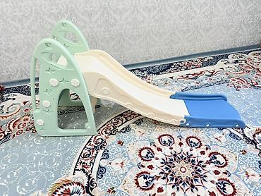 детские вещи б: Детская игровая горка с баскетбольным кольцом (Удлиненная — 2