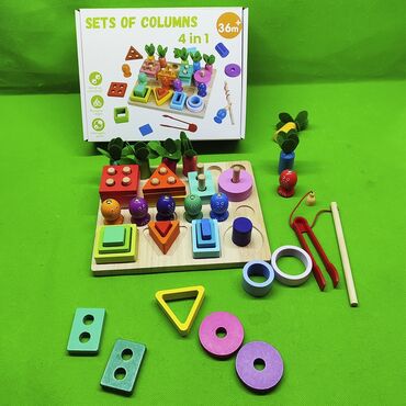 развивающие игрушки для мальчиков: Деревянные игрушки комплект 4 в 1🔥 Новый набор самых интересных
