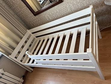 bunk bed: Детская односпальная кровать, Б/у, Для девочки, Для мальчика, С матрасом, Дерево, Самовывоз — 2