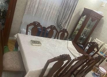 stollar ve stullar: Qonaq otağı üçün, Yeni, Açılmayan, Dördbucaq masa, 8 stul — 2