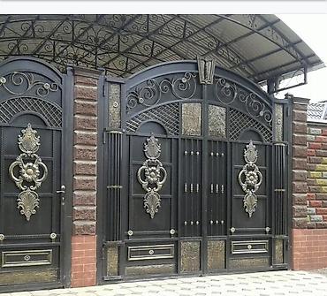 Откатные ворота: Стальные, Автоматические, Консольная конструкция, Для частного дома, С калиткой, Оптом, Новый, Бесплатная установка — 25