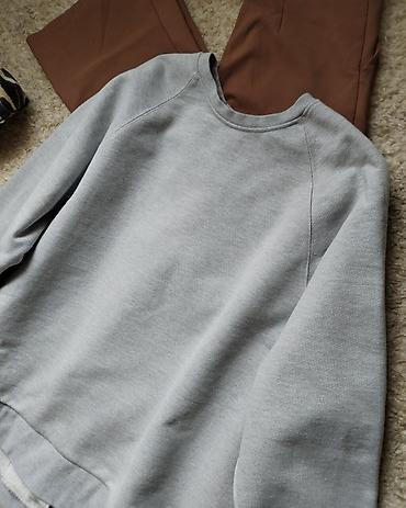 yeezy pertle: ZARA dukserica bogatog punijeg materijala u svetlo sivoj boji sa — 5