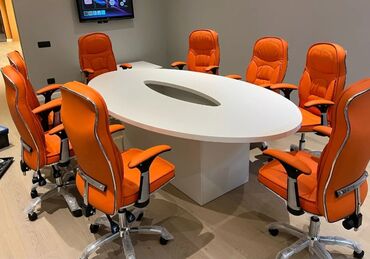 Ofis və oyun kresloları: Yeni, Təkərli, Qolları tənzimlənir, Dəri — 19