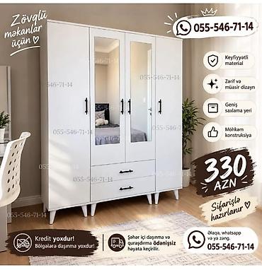 Ağ rəngli 3 qapılı paltar şkafı - Müasir və zərif dizayn - lalafo.az -da Ağ rəngli 3 qapılı paltar şkafı - Müasir və zərif dizayn -