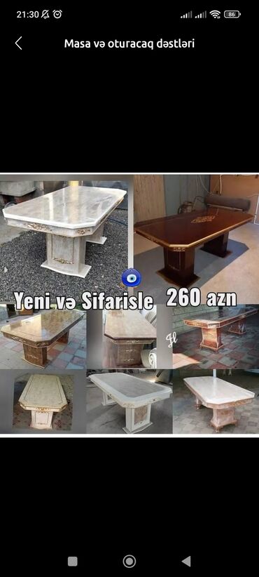 столешница для стола на заказ: Гостиный стол, Новый, Нераскладной, Прямоугольный стол, Азербайджан