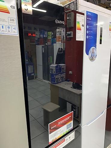 Холодильник LEVO, двухкамерный, No Frost, черное стекло - Тип at lalafo.kg Холодильник LEVO, двухкамерный, No Frost, черное стекло - Тип