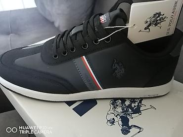 botinka 43: U.S. Polo Assn. kişi krossovkası - Rəng: qara (yan hissədə — 3