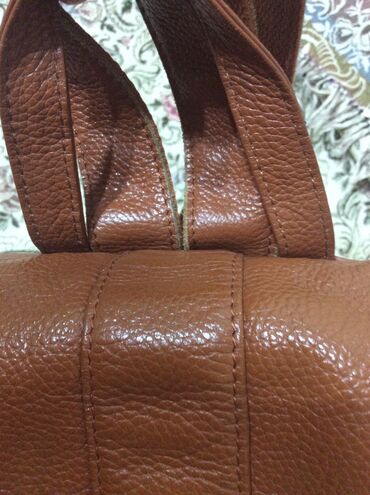 Rukzaklar: Стильный рюкзак из натуральной кожи, цвет рыжий, в отличном состоянии — 9