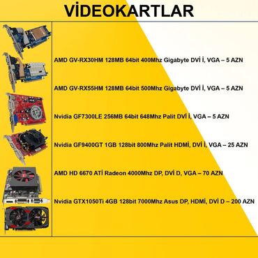 Videokartlar: Videokartlar ⭐Videokart AMD GV-RX30HM 128MB 64bit 400Mhz Gigabyte DVİ -da lalafo.az — 2 Videokartlar: Videokartlar ⭐Videokart AMD GV-RX30HM 128MB 64bit 400Mhz Gigabyte DVİ — 2