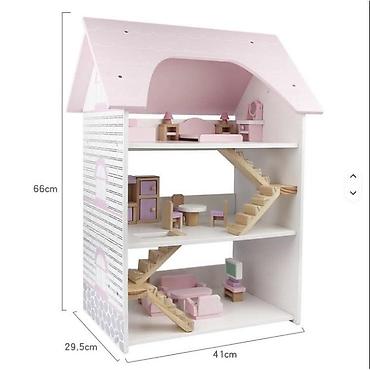 patike 95: 🏡✨ DRVENA KUĆICA ZA LUTKE – VILA SA NAMEŠTAJEM 💖👧 🎀 Poklon koji će — 3